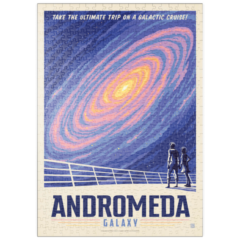 puzzleplate Andromeda Galaxy Tour, Vintage Poster 500 Puzzle