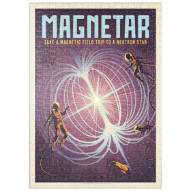 Darstellung des Puzzle Motivs Magnetar: Neutronenstern, Vintage Poster - Puzzleteile: 500