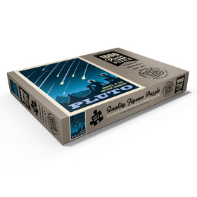 Darstellung des Puzzle Motivs Pluto: Meteoritenschauer, Vintage Poster - Puzzleteile: 1000