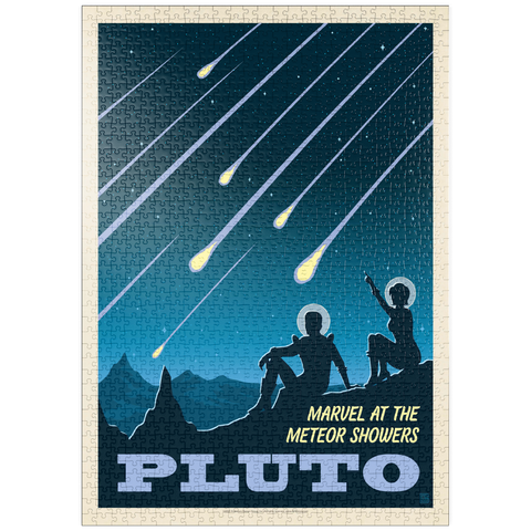 puzzleplate Pluto: Meteor Showers, Vintage Poster 1000 Puzzle