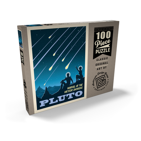 Pluto: Meteor Showers, Vintage Poster 100 Puzzle Schachtel Ansicht2