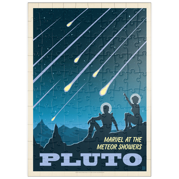 puzzleplate Pluto: Meteor Showers, Vintage Poster 100 Puzzle