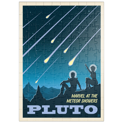 puzzleplate Pluto: Meteor Showers, Vintage Poster 100 Puzzle