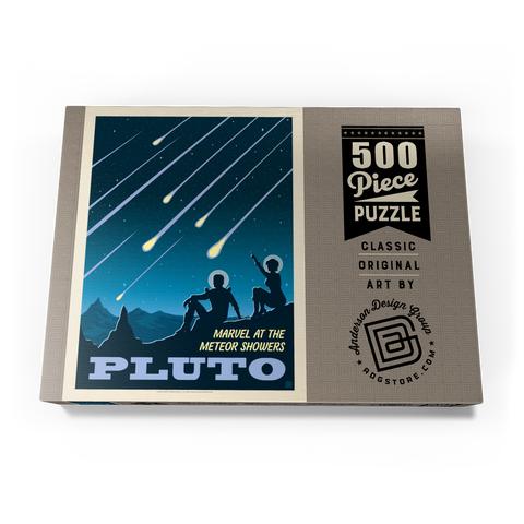 Pluto: Meteor Showers, Vintage Poster 500 Puzzle Schachtel Ansicht3