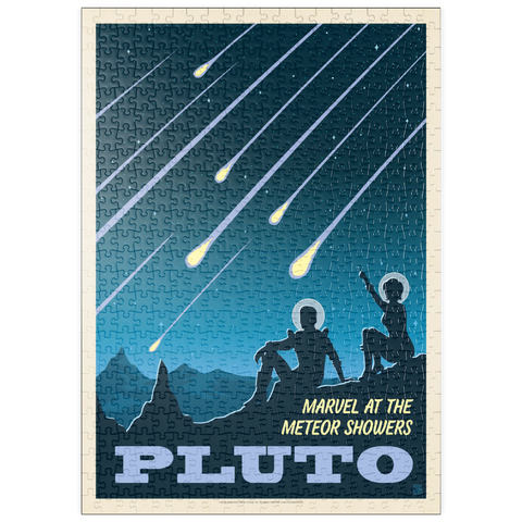 puzzleplate Pluto: Meteor Showers, Vintage Poster 500 Puzzle