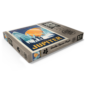 Darstellung des Puzzle Motivs Jupiter: Eisspitzen von Kallisto, Vintage Poster - Puzzleteile: 100