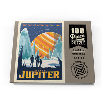 Jupiter: Ice Spires Of Callisto, Vintage Poster 100 Puzzle Schachtel Ansicht3