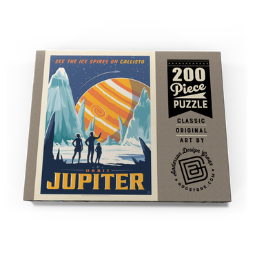 Jupiter: Ice Spires Of Callisto, Vintage Poster 200 Puzzle Schachtel Ansicht3