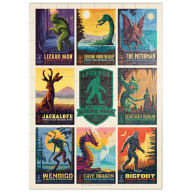 Darstellung des Puzzle Motivs Legends Of The National Parks: Multi-Image Print - Edition 1, Vintage Poster - Puzzleteile: 100