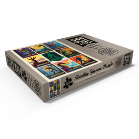 Darstellung des Puzzle Motivs Legends Of The National Parks: Multi-Image Print - Edition 1, Vintage Poster - Puzzleteile: 500