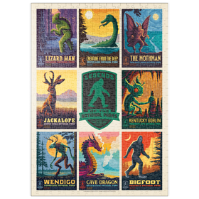 Darstellung des Puzzle Motivs Legends Of The National Parks: Multi-Image Print - Edition 1, Vintage Poster - Puzzleteile: 500