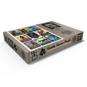 Alternative Darstellung des Puzzle-Motivs Legends Of The National Parks: Multi-Image Print - Edition 2, Vintage Poster – Puzzleteile: 1000