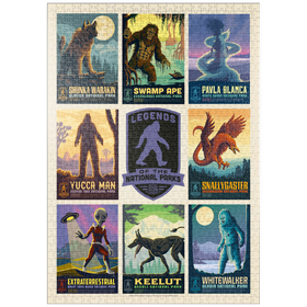 Darstellung des Puzzle-Motivs Legends Of The National Parks: Multi-Image Print - Edition 2, Vintage Poster – Puzzleteile: 1000
