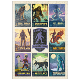 Darstellung des Puzzle Motivs Legends Of The National Parks: Multi-Image Print - Edition 2, Vintage Poster - Puzzleteile: 500