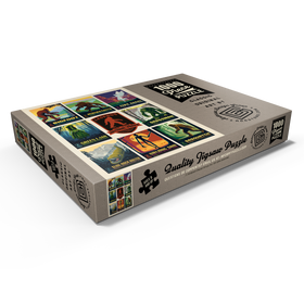 Alternative Darstellung des Puzzle-Motivs Legends Of The National Parks: Multi-Image Print - Edition 3, Vintage Poster – Puzzleteile: 1000