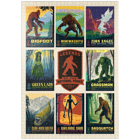 Darstellung des Puzzle-Motivs Legends Of The National Parks: Multi-Image Print - Edition 3, Vintage Poster – Puzzleteile: 1000