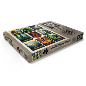 Darstellung des Puzzle Motivs Legends Of The National Parks: Multi-Image Print - Edition 3, Vintage Poster - Puzzleteile: 200