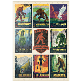 Darstellung des Puzzle Motivs Legends Of The National Parks: Multi-Image Print - Edition 3, Vintage Poster - Puzzleteile: 200