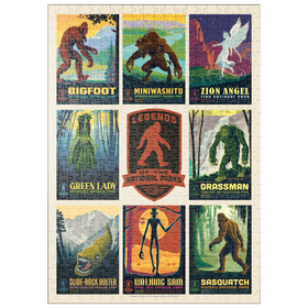 Darstellung des Puzzle Motivs Legends Of The National Parks: Multi-Image Print - Edition 3, Vintage Poster - Puzzleteile: 500