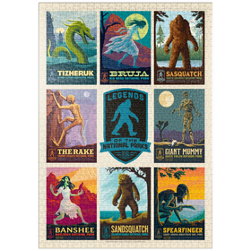 Darstellung des Puzzle-Motivs Legends Of The National Parks: Multi-Image Print - Edition 4, Vintage Poster – Puzzleteile: 1000