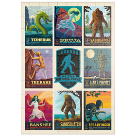 Darstellung des Puzzle Motivs Legends Of The National Parks: Multi-Image Print - Edition 4, Vintage Poster - Puzzleteile: 100