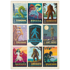 Darstellung des Puzzle Motivs Legends Of The National Parks: Multi-Image Print - Edition 4, Vintage Poster - Puzzleteile: 500