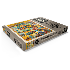 Darstellung des Puzzle Motivs World Travel: Collage Print, Vintage Poster - Puzzleteile: 200