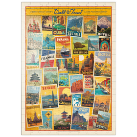 Darstellung des Puzzle Motivs World Travel: Collage Print, Vintage Poster - Puzzleteile: 200