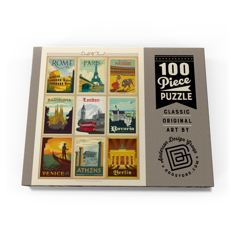 World Travel: Multi-Image Print - Edition 1, Vintage Poster 100 Puzzle Schachtel Ansicht3