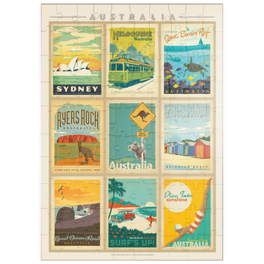 puzzleplate Australia: Multi-Image Print, Vintage Poster 100 Puzzle