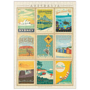 puzzleplate Australia: Multi-Image Print, Vintage Poster 500 Puzzle