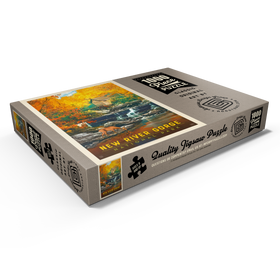 Darstellung des Puzzle Motivs New River Gorge National Park & Preserve: Fall Colors, Vintage Poster - Puzzleteile: 1000