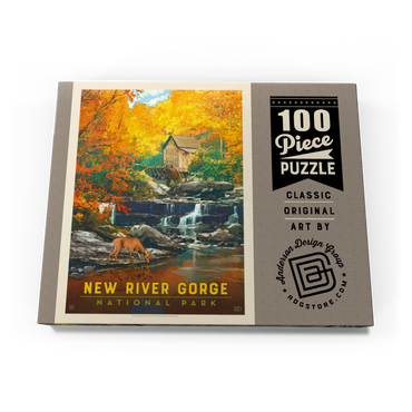 New River Gorge National Park & Preserve: Fall Colors, Vintage Poster 100 Puzzle Schachtel Ansicht3