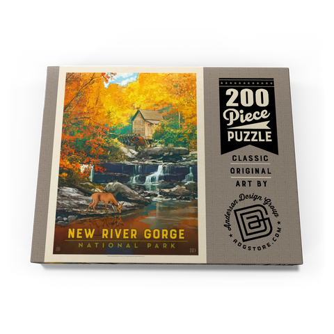 New River Gorge National Park & Preserve: Fall Colors, Vintage Poster 200 Puzzle Schachtel Ansicht3