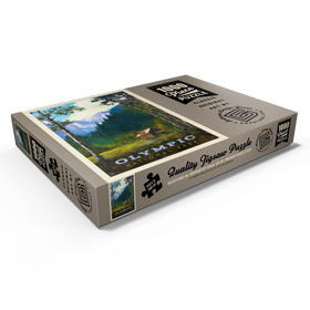 Darstellung des Puzzle Motivs Olympic National Park: Enchanted Valley Chalet, Vintage Poster - Puzzleteile: 1000