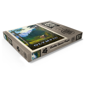 Darstellung des Puzzle Motivs Olympic National Park: Enchanted Valley Chalet, Vintage Poster - Puzzleteile: 200