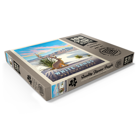Darstellung des Puzzle Motivs White Sands National Park: Jack Rabbit, Vintage Poster - Puzzleteile: 100