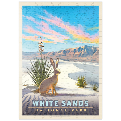 puzzleplate White Sands National Park: Jack Rabbit, Vintage Poster 200 Puzzle