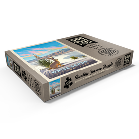 Alternative Darstellung des Puzzle-Motivs White Sands National Park: Jack Rabbit, Vintage Poster – Puzzleteile: 500