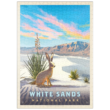 puzzleplate White Sands National Park: Jack Rabbit, Vintage Poster 500 Puzzle