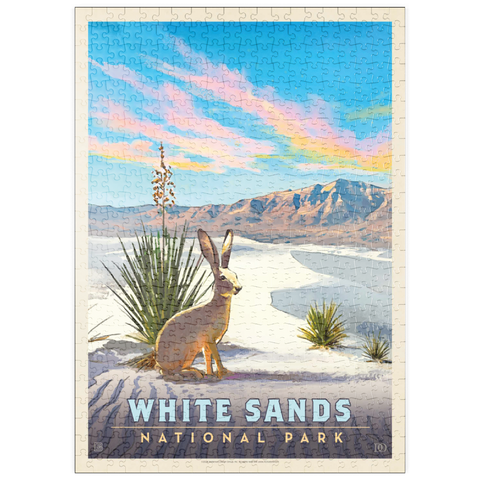 puzzleplate White Sands National Park: Jack Rabbit, Vintage Poster 500 Puzzle