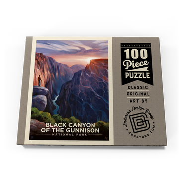 Black Canyon Of The Gunnison National Park: River View, Vintage Poster 100 Puzzle Schachtel Ansicht3