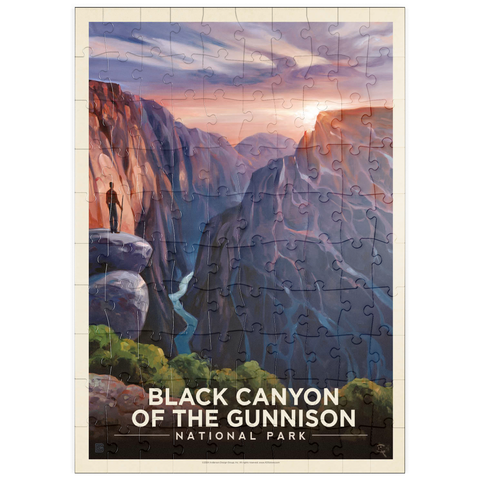 puzzleplate Black Canyon Of The Gunnison National Park: River View, Vintage Poster 100 Puzzle