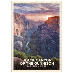 Darstellung des Puzzle-Motivs Black Canyon Of The Gunnison National Park: River View, Vintage Poster – Puzzleteile: 200