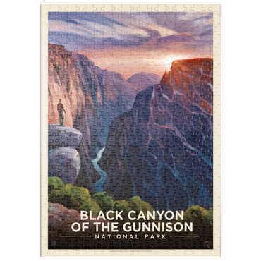 puzzleplate Black Canyon Of The Gunnison National Park: River View, Vintage Poster 500 Puzzle