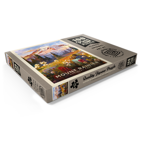 Darstellung des Puzzle Motivs Mount Rainier National Park: Moment in the Meadow, Vintage Poster - Puzzleteile: 100