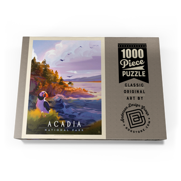 Acadia National Park: Puffin Paradise, Vintage Poster 1000 Puzzle Schachtel Ansicht3
