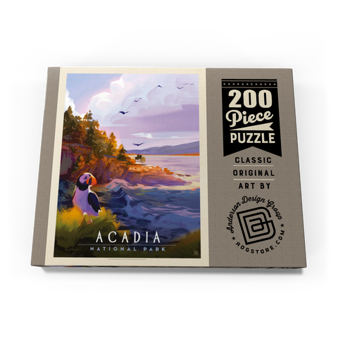 Acadia National Park: Puffin Paradise, Vintage Poster 200 Puzzle Schachtel Ansicht3
