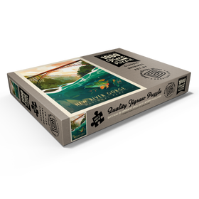 Darstellung des Puzzle Motivs New River Gorge National Park & Preserve: Fish-Eye-View, Vintage Poster - Puzzleteile: 1000