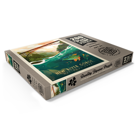 Darstellung des Puzzle Motivs New River Gorge National Park & Preserve: Fish-Eye-View, Vintage Poster - Puzzleteile: 200